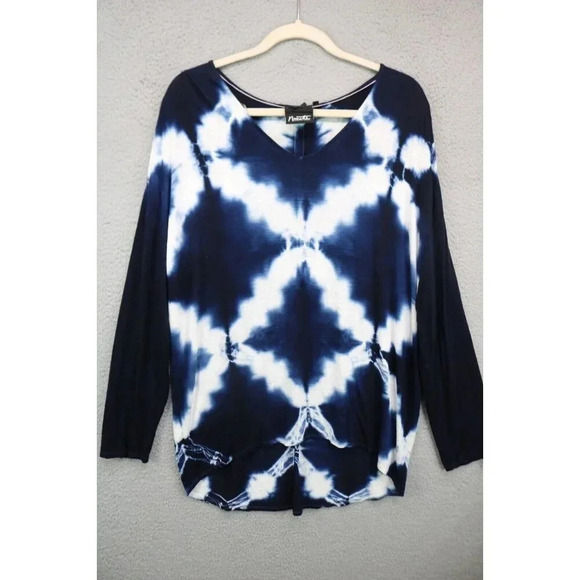 Nanette Lepore Long Sleeve Tie-Dye Tunic-Size Large-Boho-Hippie - Picture 1 of 11